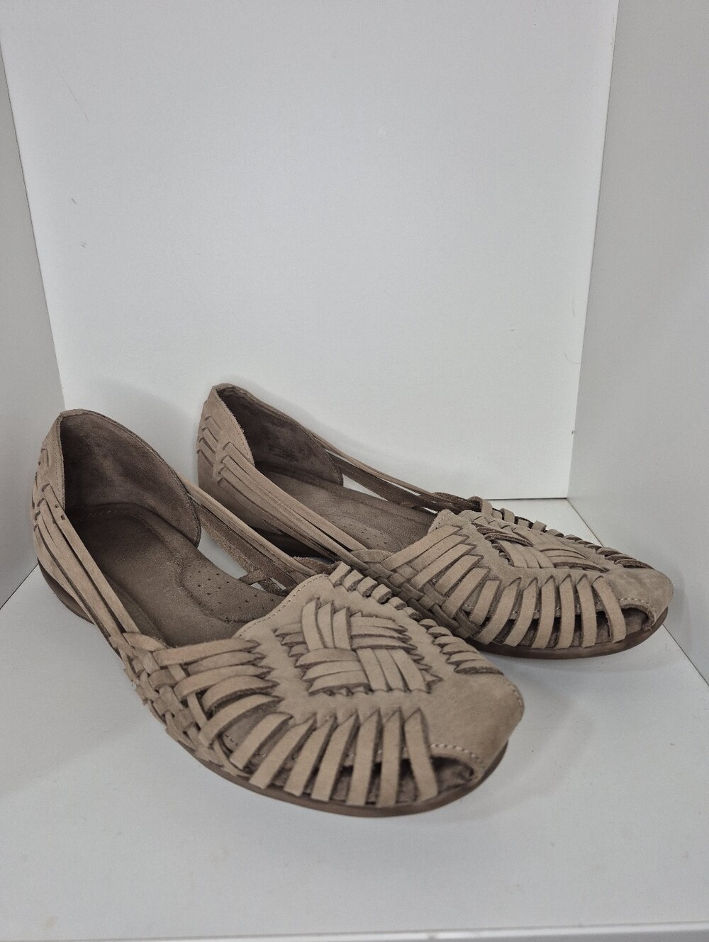 Natural Soul Naturalizer "Grandeur" Leather Huaraches Sandals Size 8.5 / EU 38.5